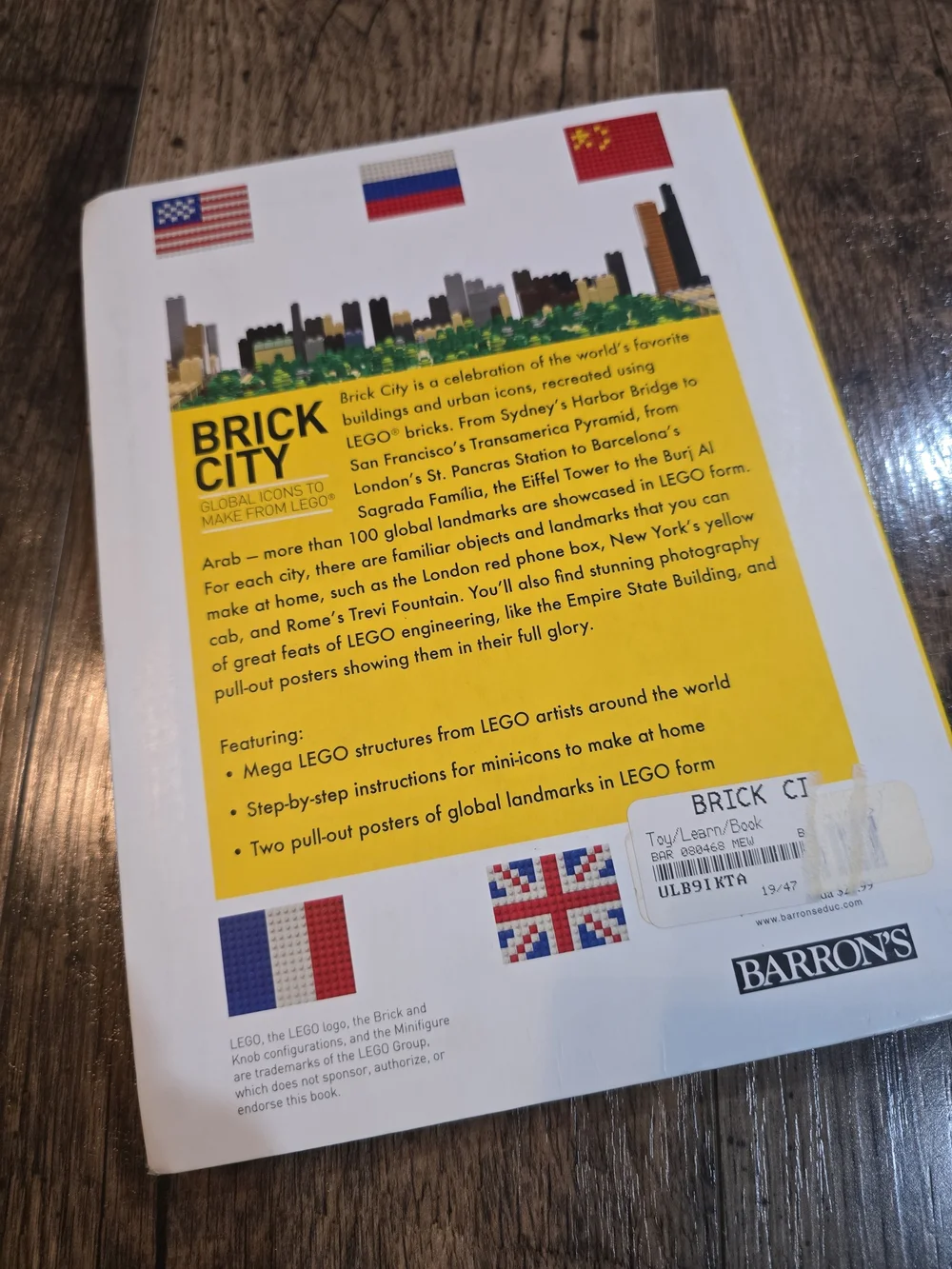 Lego Brick City Book – Yellow, White & Red Cover